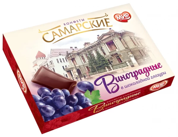 №2 КФ МИР Виноградные в шоколадной глазури 160г  в Ярцеве