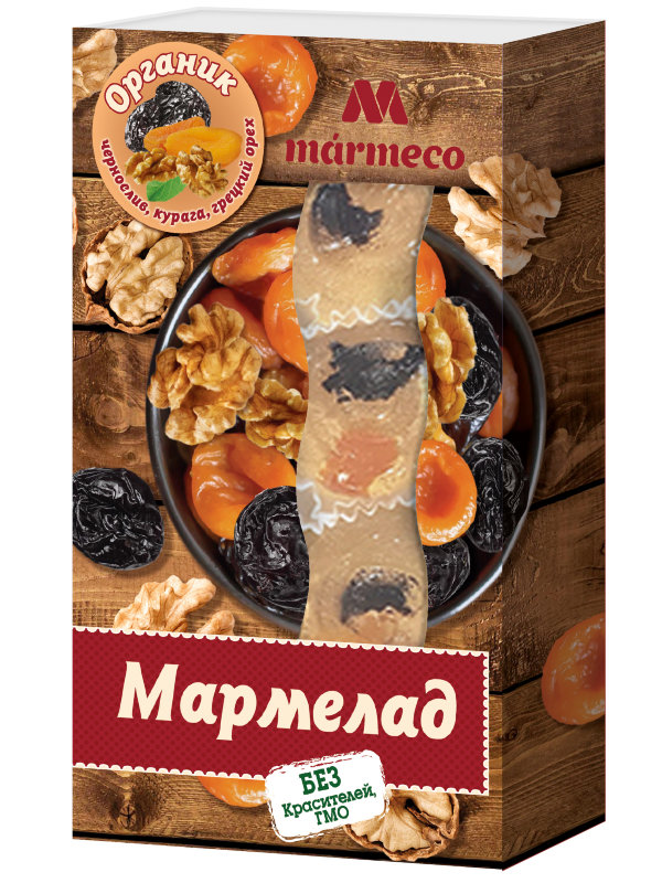 №2 Мармелад "Органик"  Курага, Чернослив, грецкий орех, 180г  в Ярцеве